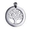 Sterling Silver - P856 - 25mm Tree of Life Circular Engraving Disc Pendant